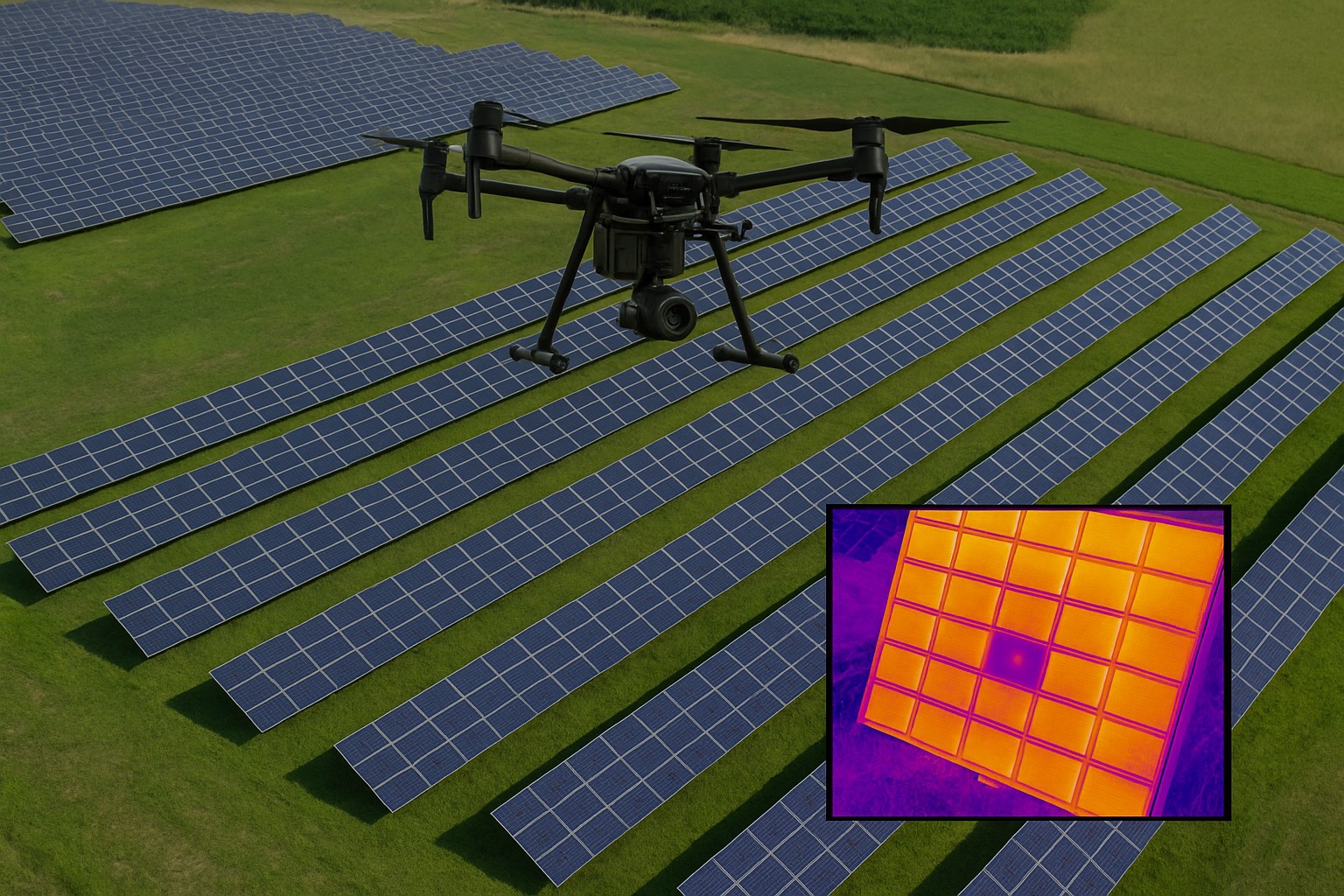 Thermographic Drone Inspections for PV Systems PVMRC