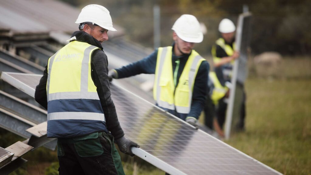 Workers at PVMRC – Pioneers in Solar Module Recycling